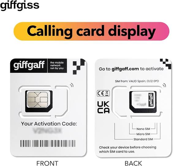 Giffgaff UK Sim Card in Pakistan