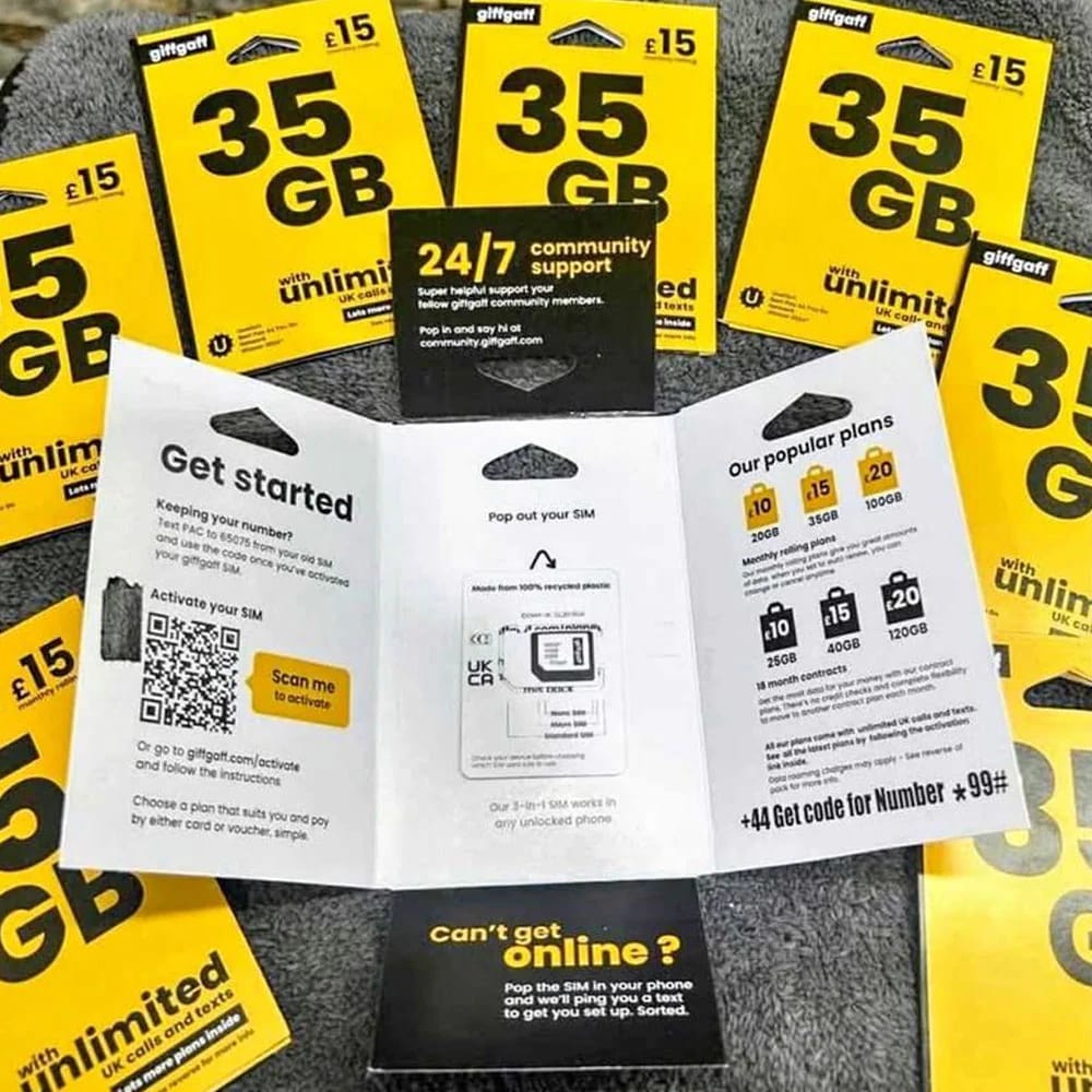 Giffgaff UK Sim Card in Pakistan